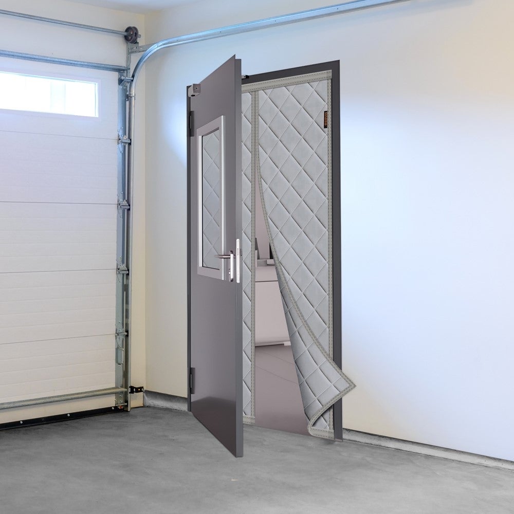 Rideau De Porte Magnétique Isolant - 75x200 Cm - Tissu Oxford + Coton - Pour Balcon, Salon, Porte Extérieure