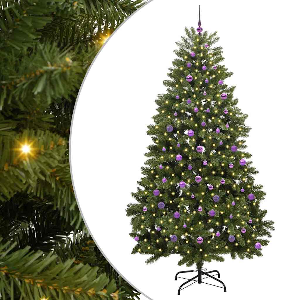 Sztuczna choinka Ze LED Lights Zielony 240 cm PVC i Metal