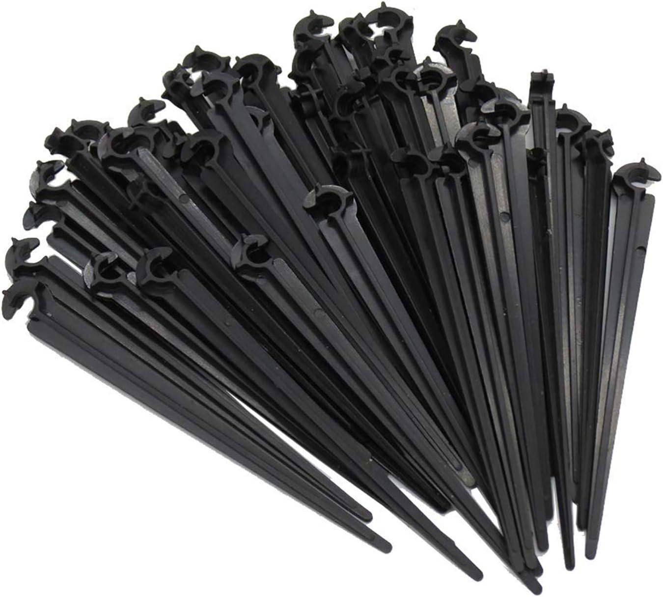 10 Picchetti Da Terra Per Tubo PE 16/20 Mm – Ganci E Spine In Plastica Per Irrigazione