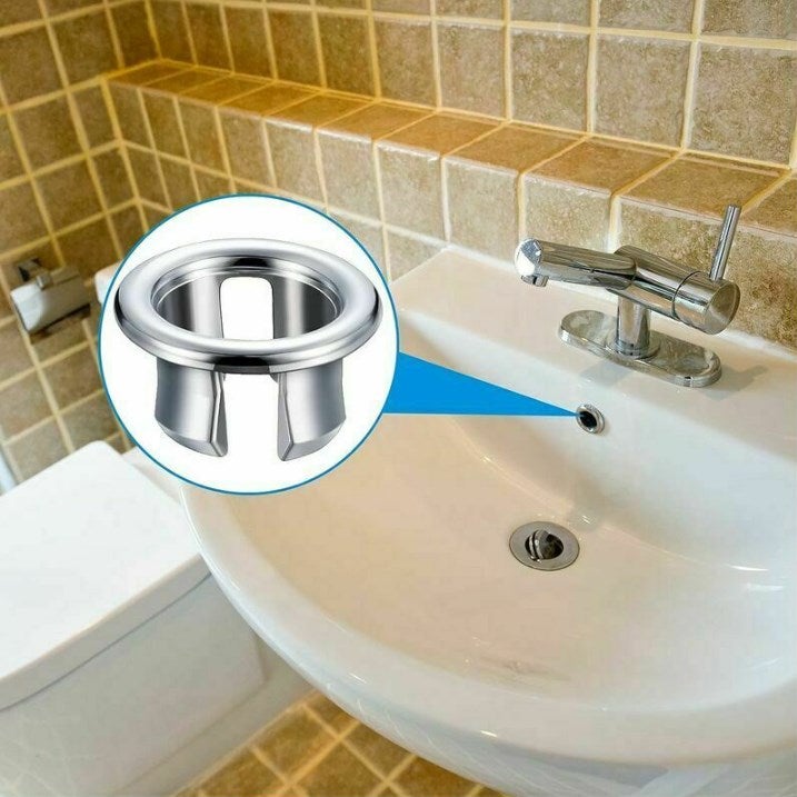 Anelli Di Troppopieno Per Lavabo – 2 Pezzi In Metallo Placcato Nero Opaco, Diametro 30 Mm, Per Bagno E Cucina