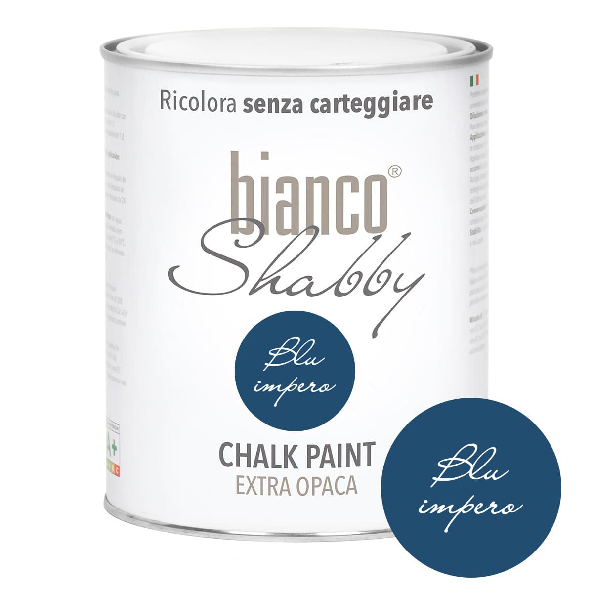 bianco Shabby® Chalk Paint Verde Salvia Peinture à la craie pour meubles et murs, effet vintage, shabby chic, extra mat (1 Litre