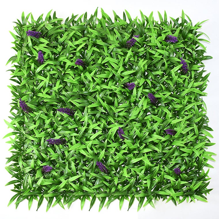 Sztuczny żywopłot 50 cm x 50 cm, ochrona i prywatność dla ogrodu, tło ścienne z syntetycznej trawy, ochrona UV (1 sztuka)