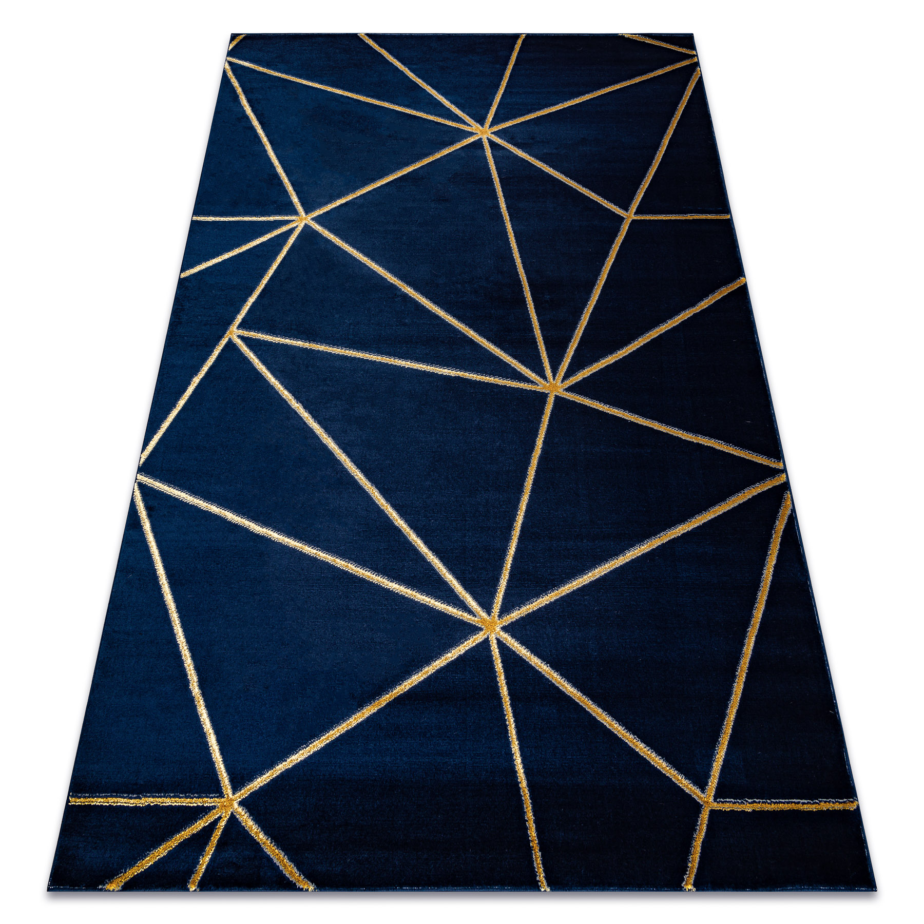 Dywan EMERALD ekskluzywny 1013 glamour, stylowy geometryczny granatowy / złoty 200x290 cm