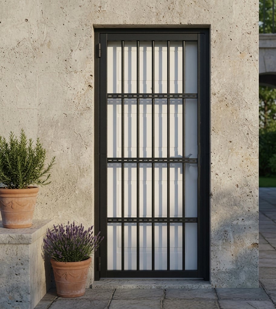 Cancello per porta regolabile nero 70/120 - 170/225 cm - 7