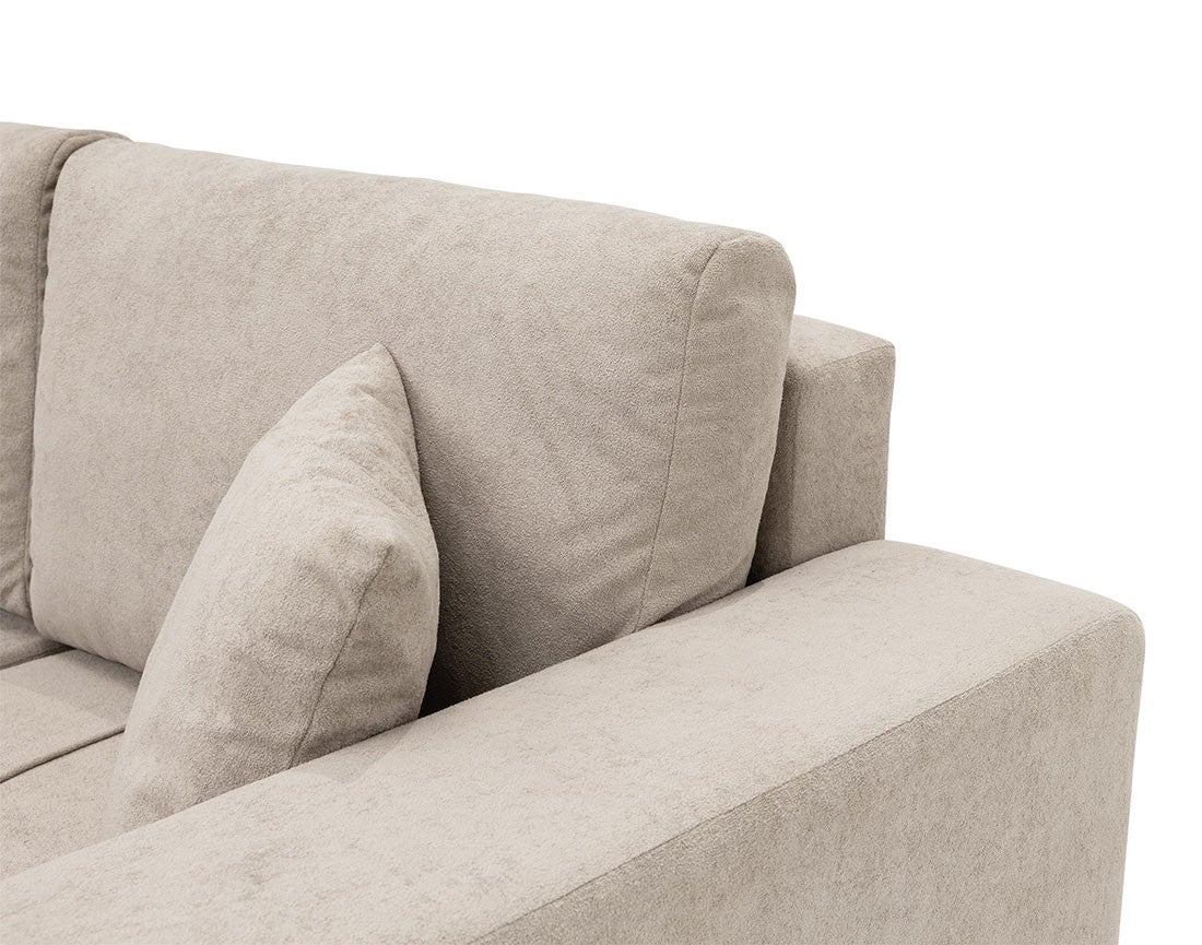 Canapé panoramique 7 places En U en Tissu Taupe - NICOLE - Best Mobilier - 9