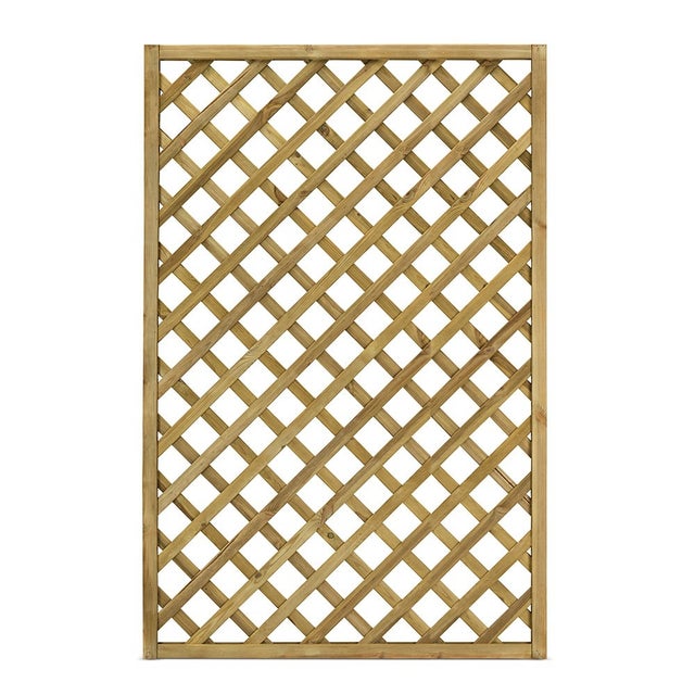 Grigliato in legno Gaia 120x180 cm a Maglia Diagonale, colore naturale, impregnato
