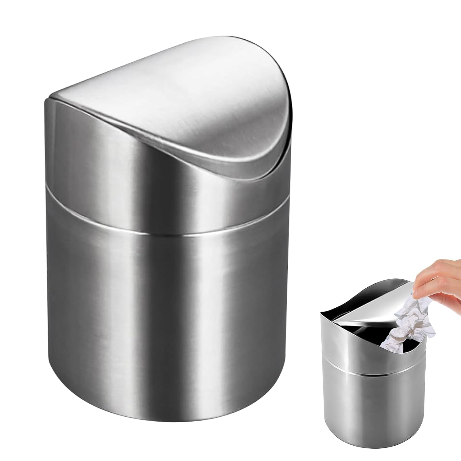 Sac Poubelle Dissimulé WBWSSS2 - 3.5 Gallons, Acier Inoxydable - Neuf