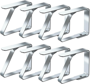 Selizo Mollette Per Tovaglia In Acciaio Inox 12 Pezzi: Fissaggio Antivento Per Tavoli Da Giardino, Picnic, Esterni
