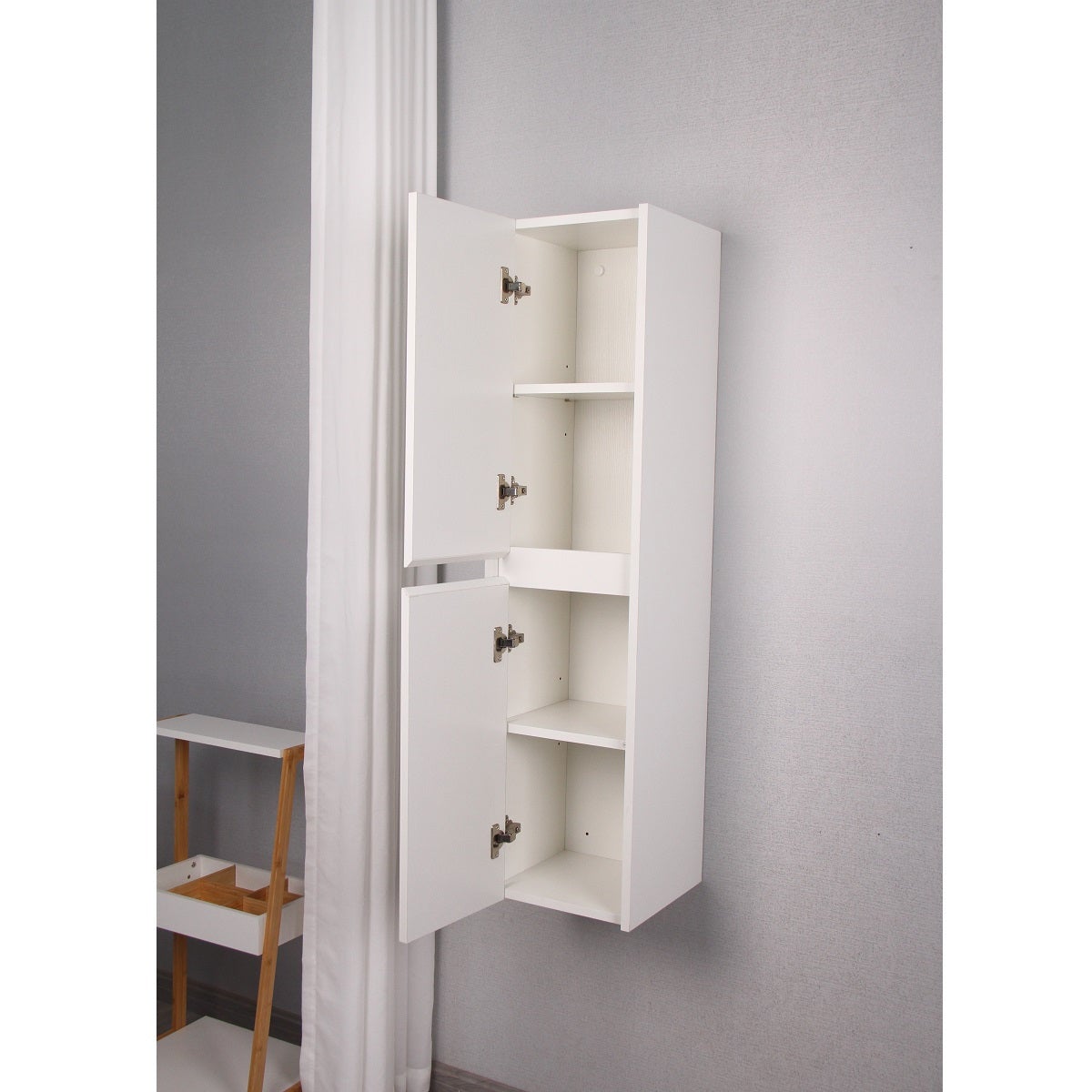 Grande armoire de rangement FORTINA hauteur 120 cm blanc - 2