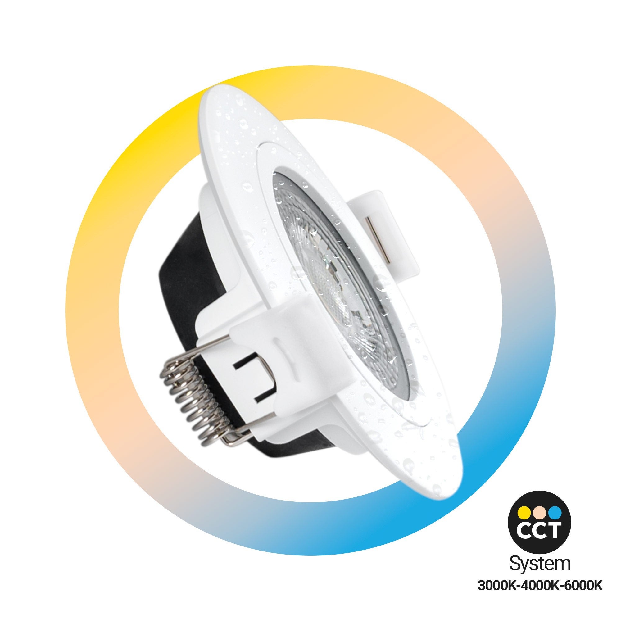 Spot LED encastrable extérieur - 7W - CCT - 630lm - Découpe Ø70mm - IP54 - 3