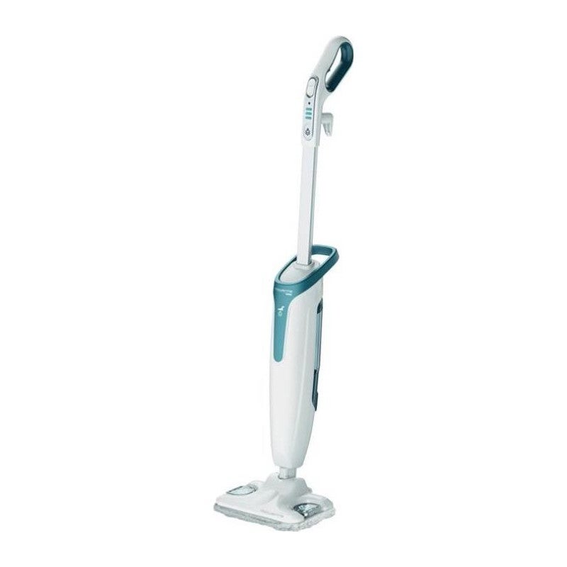 Mop cu abur Rowenta Steam Power RY6597WH, 1200 W, 0.6 L, filtru anticalcar, 3 setari abur, alb
