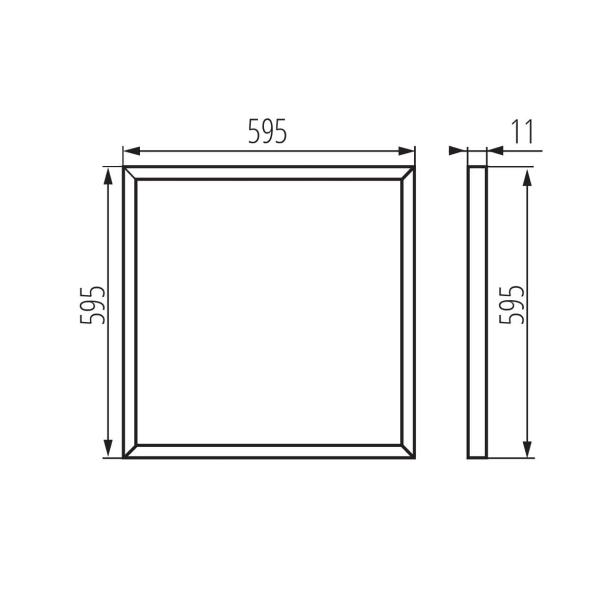 Panneau LED encastré 40W - 60x60cm - Blanc naturel - Cadre alu - 5