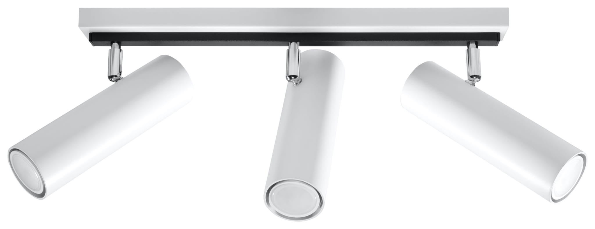 Reflektor sufitowy spot natynkowy Direzione listwa biały chromowany 3xGU10x40W wym: 45 x 45 cm metal Sollux Lighting