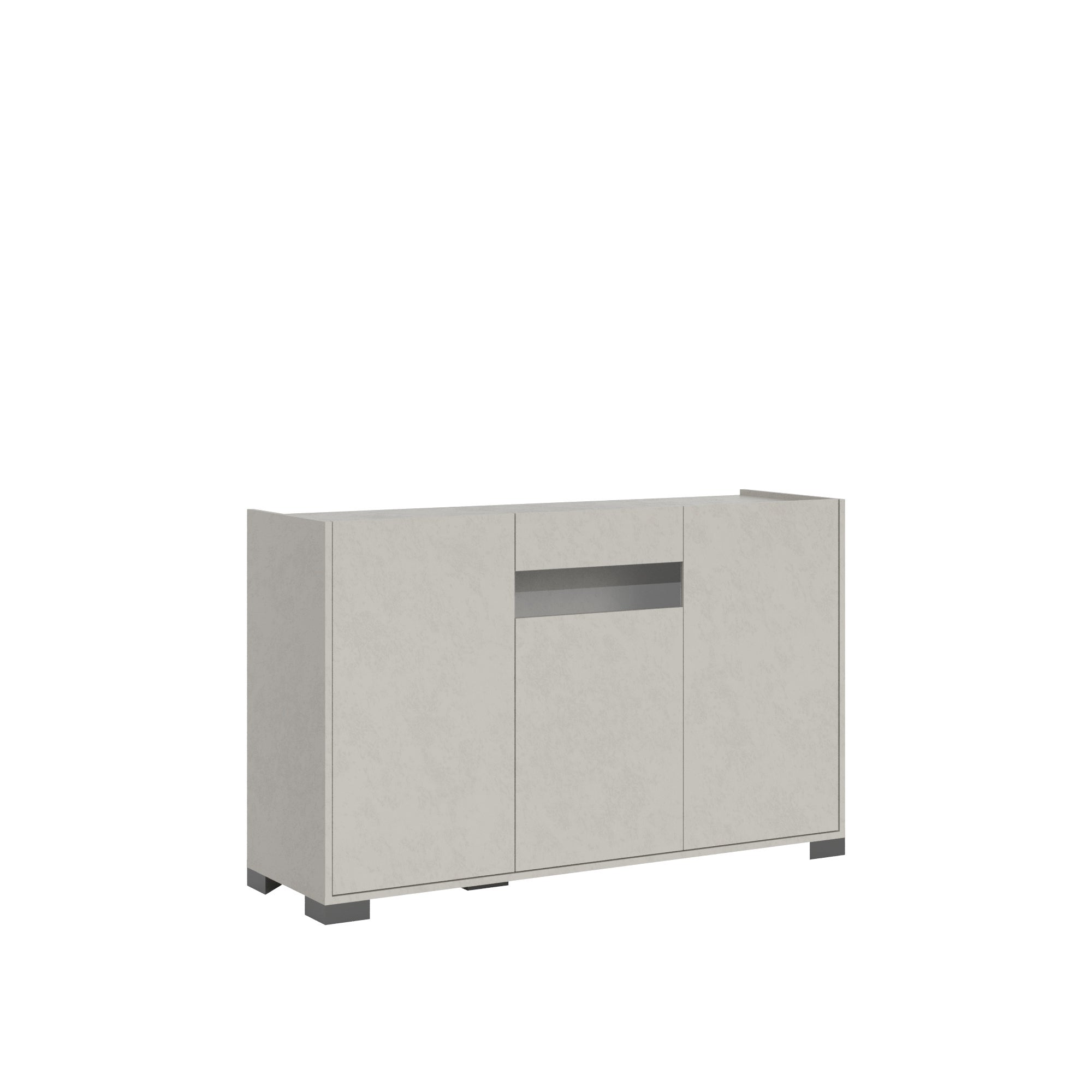 Komoda 3-drzwiowa 130x40x81 cm Odbicie kaszmiru