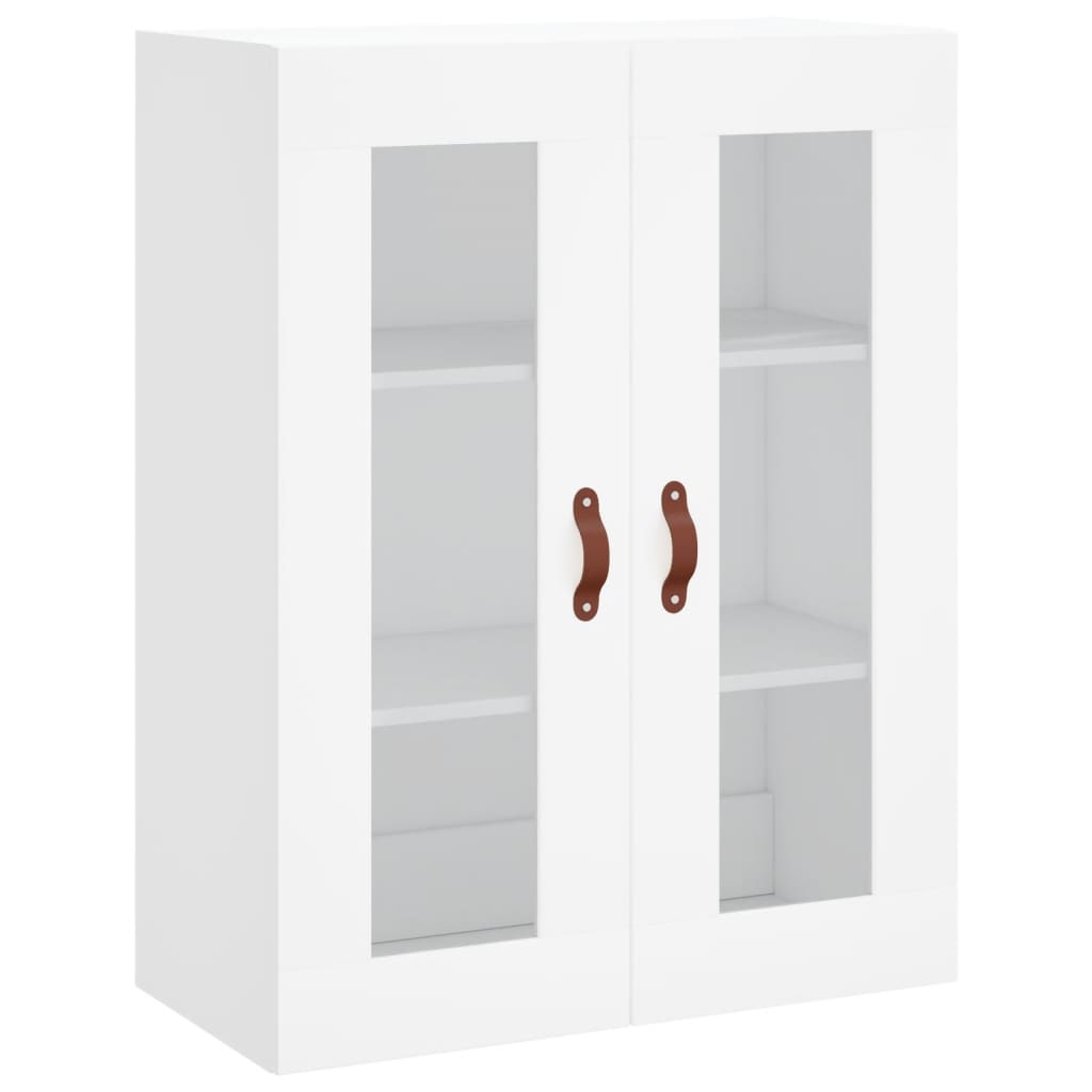 Buffet haut Blanc 69,5x34x180 cm Bois d'ingénierie - 5