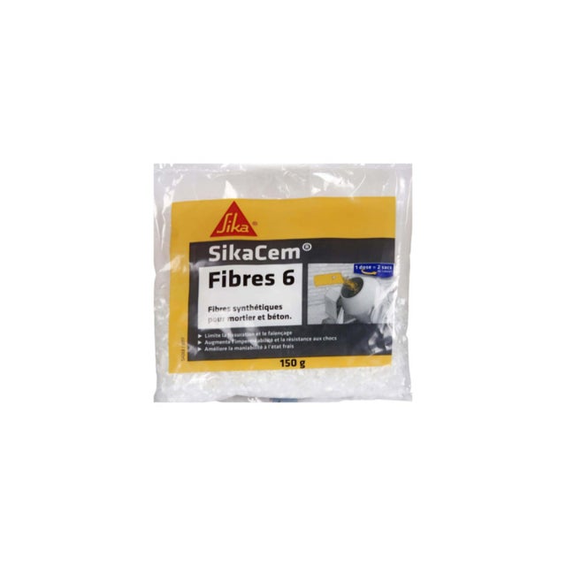 Fibres structurelles micro-synthétiques SIKA SikaCem Fibre 6 - 150g