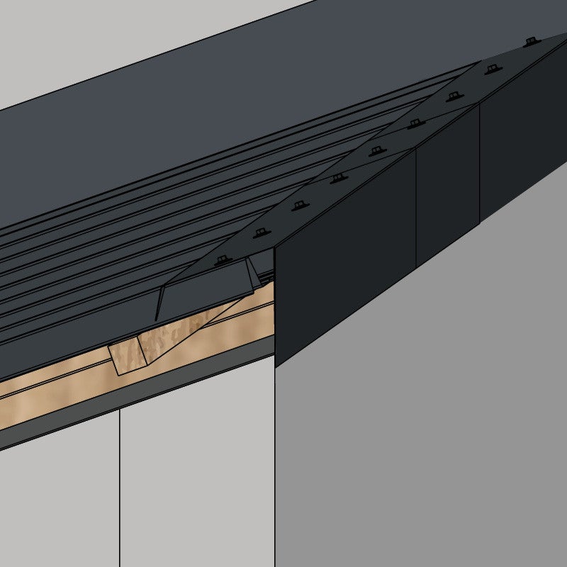 Faîtière Simple Crantée 2100 mm AXEL Gris Anthracite RAL 7016 - 3