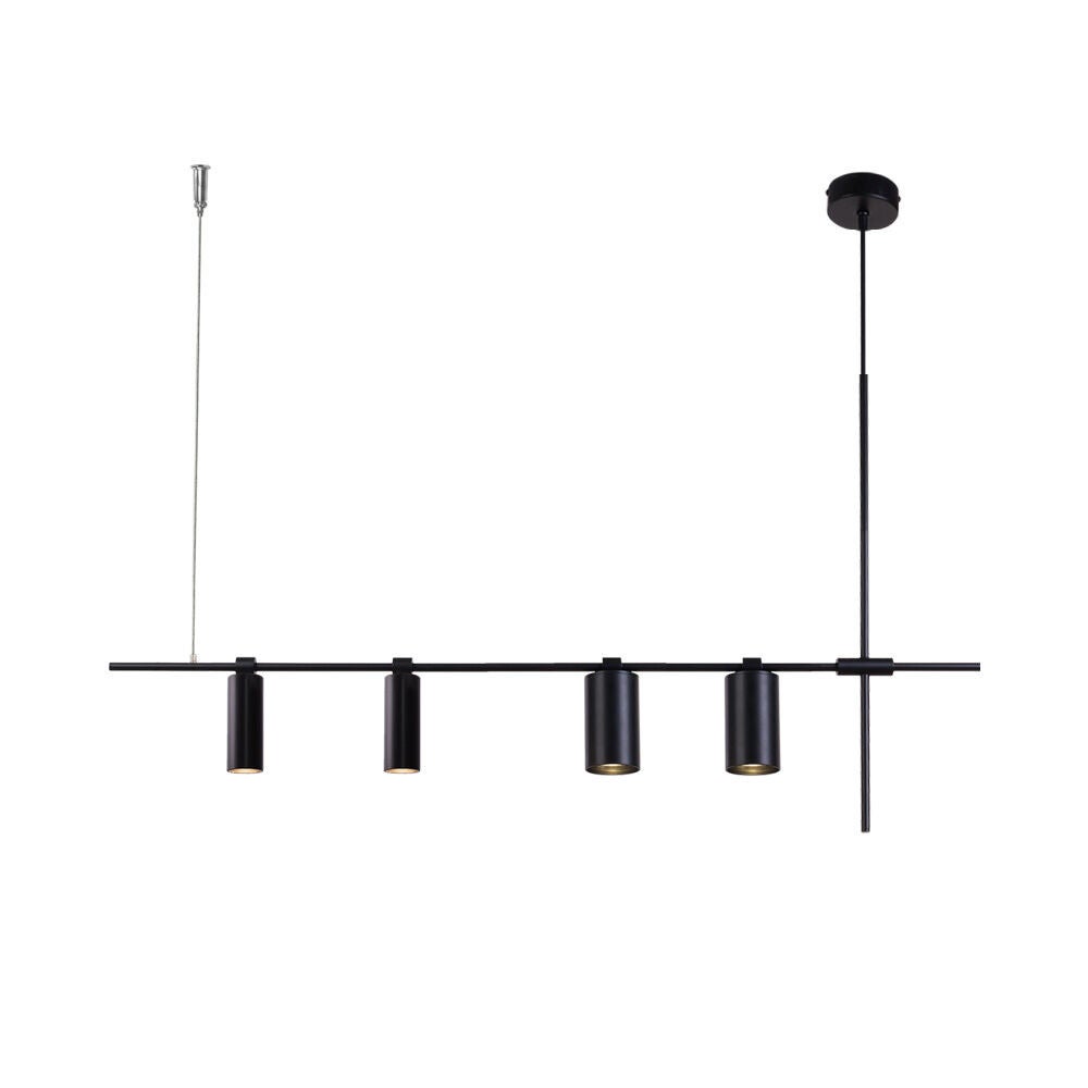 Lampa wisząca Namasu czarna 4xGU10+MR11x10W minimalistyczna wym: 95 x 95 x 6 cm aluminium Shilo