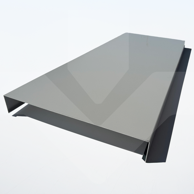 COUVERTINE/COUVRE-MUR - ALUMINIUM PRÉLAQUÉ 15/10 - GAMME 400 - RAL 9006 PIEDRA - GRIS ALUMINIUM, Longueur 3000 mm