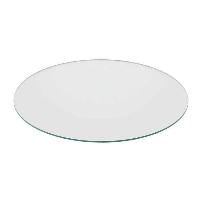 Relaxdays Plaque Verre Sécurité Trempé Ronde 30 Cm - Protection Table & Cheminée 8mm Épaisseur