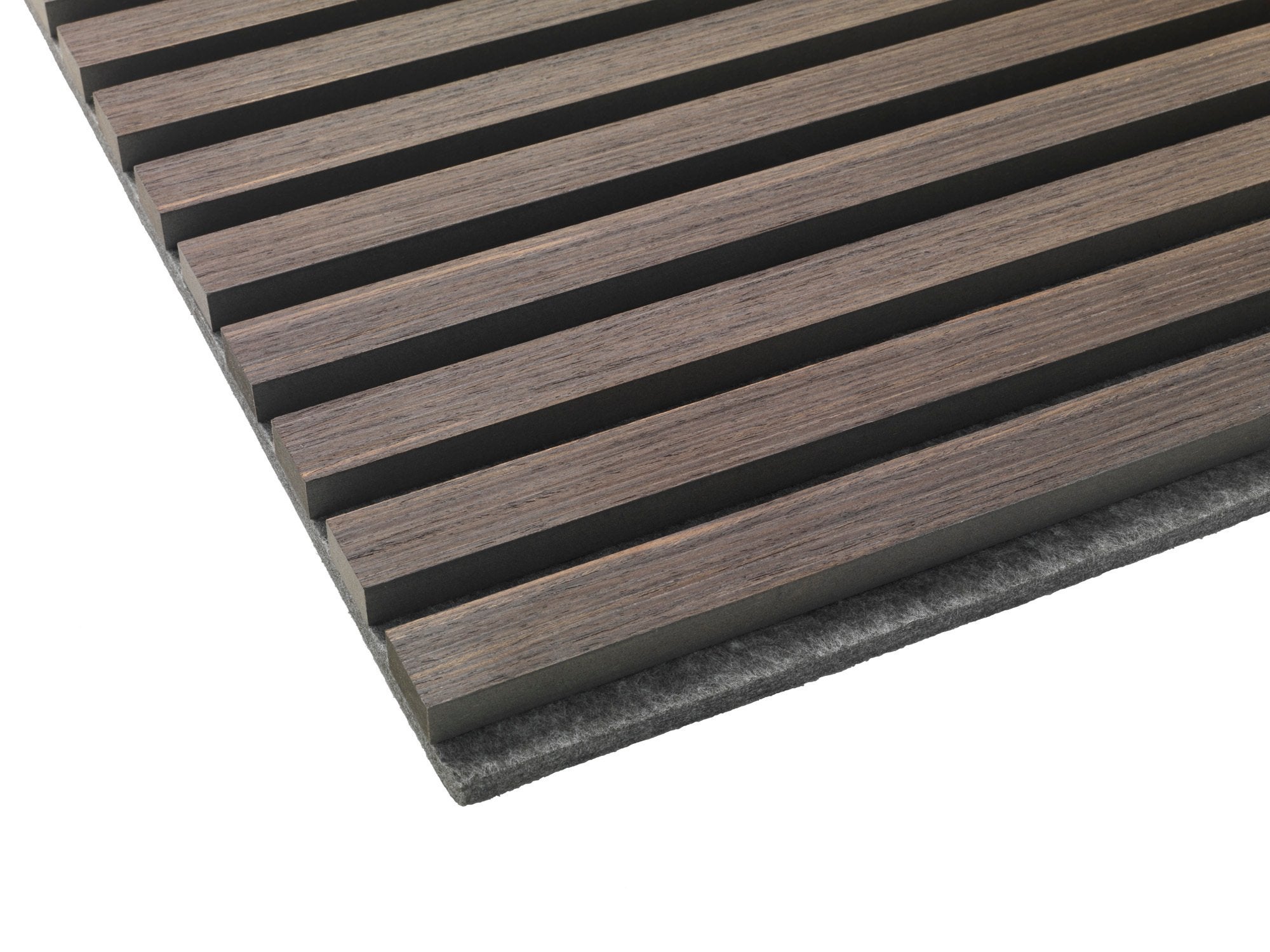 Lot 2 Panneaux Muraux Acoustiques en Bois - 60x60cm - Chêne Foncé – A Lattes – Panneau Tasseau de Bois Naturel - 3
