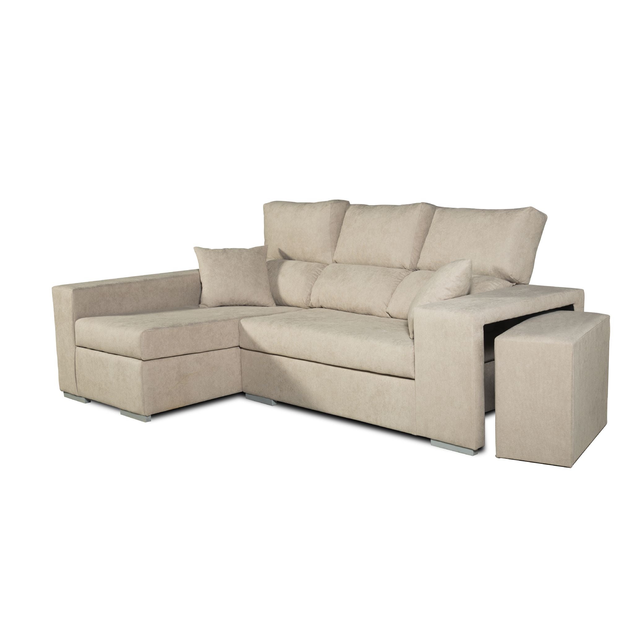 Sofa esquinero chaiselongue frigg izquierda 230x145 cm tejido con sistema acualine crudo tanuk