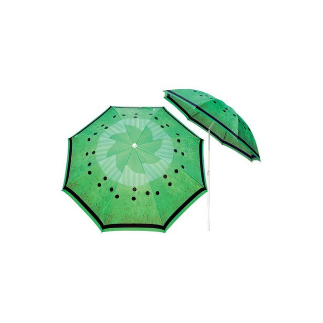 Parasol de plage en polyester imprimé kiwis diamètre 180 cm