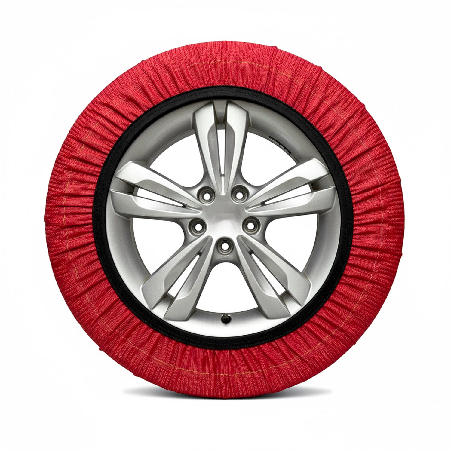 Calze da Neve Omologate EN 16662-1 Per Auto SUV Coppia di Catene Tessili Antisdrucciolo per Pneumatici R13-R19 Facili da Montare Con Guanti e Borsa M - 6