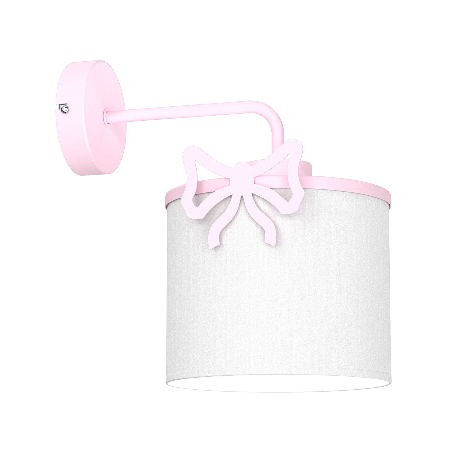 Kinkiet ścienny Sweet różowo-biały 1xE27x15W z kokardą wym: 25 x 18 x 25 cm tkanina IP20 Luminex