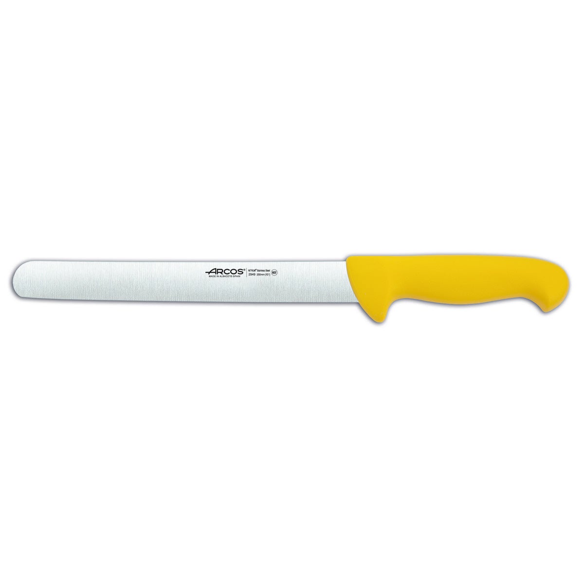 Coltello Boner Arcos Colore - Prof. 294400 In Acciaio Inox Nitrum E Mango Ergonomico Giallo Polipropilene E Lama 13 Cm Coperchio Del Display 86552576