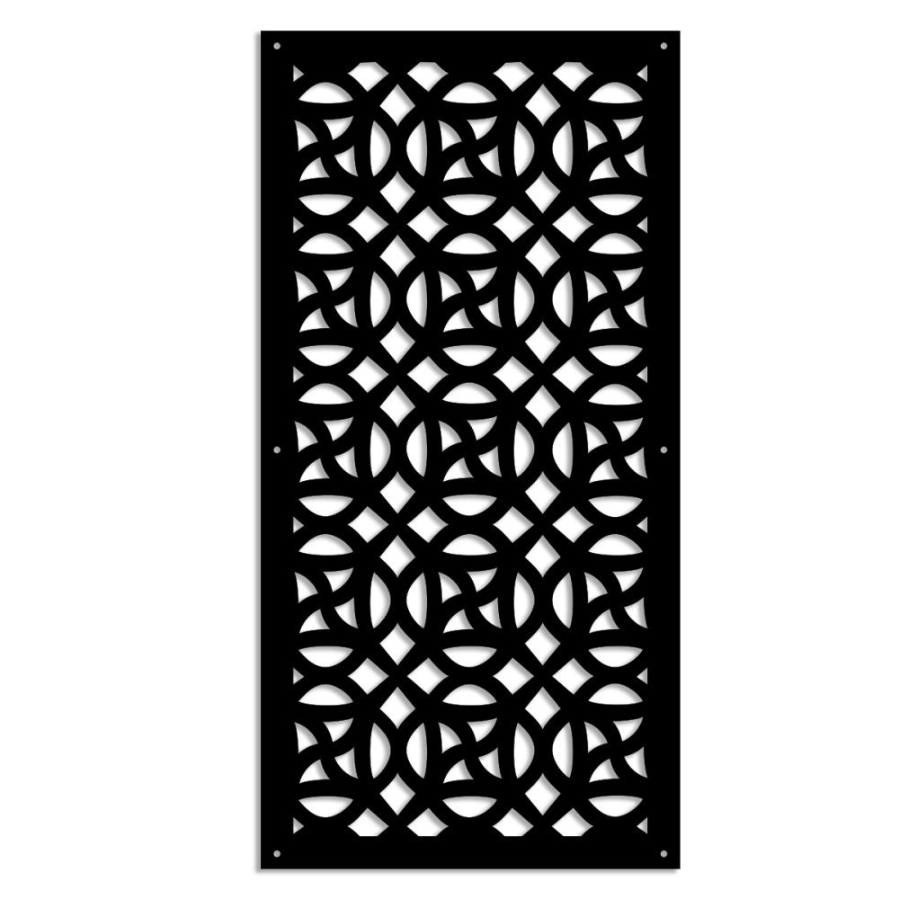 CANTERBURY - Panel perforowany z PVC - Osłona przeciwsłoneczna - Rozmiar 98x198 cm - Grubość 1 cm - Kolor CZARNY