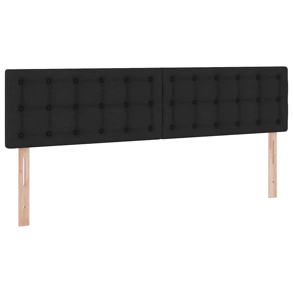 Lit avec rangement et matelas noir 180 x 200 cm en velours - 9