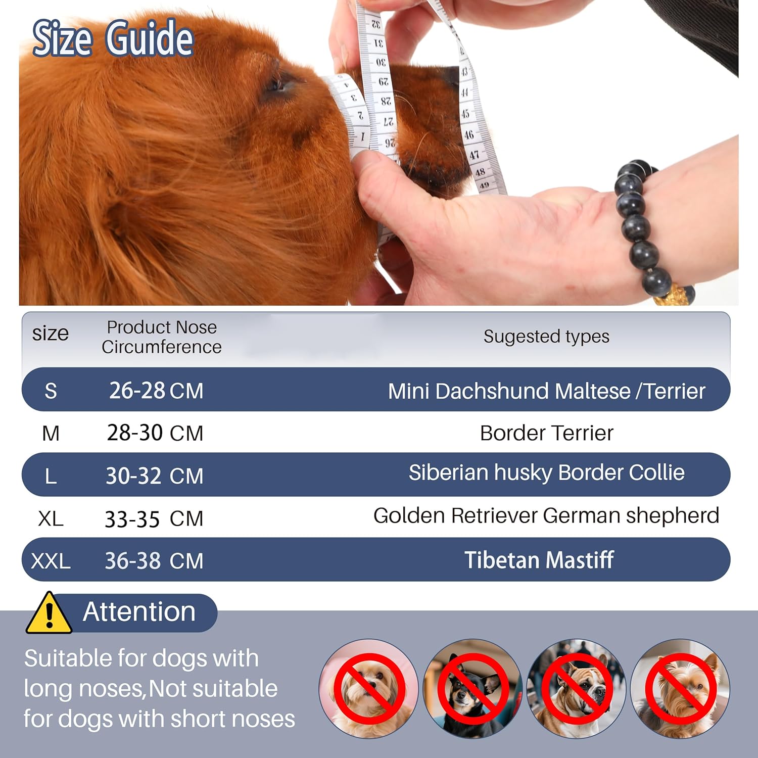 (Marrom, G) Focinheira para cães, focinheira de silicone macio contra mordidas, latidos e mastigação, design respirável, adequada - 2