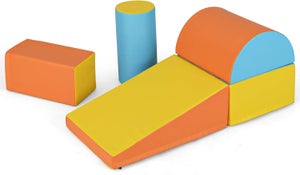 HLONK 10 Pcs Blocs de Construction en Mousse Colorés Cubes Géométriques en Mousse 3d pour Enfants Outils de Géométrie en Cube Éponge pour l'Apprentissage et