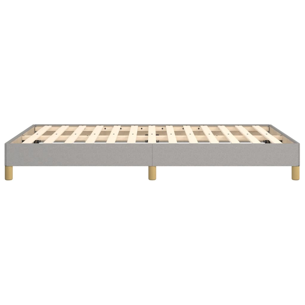 Cadre de lit sans matelas gris clair 120 x 200 cm tissu - 6