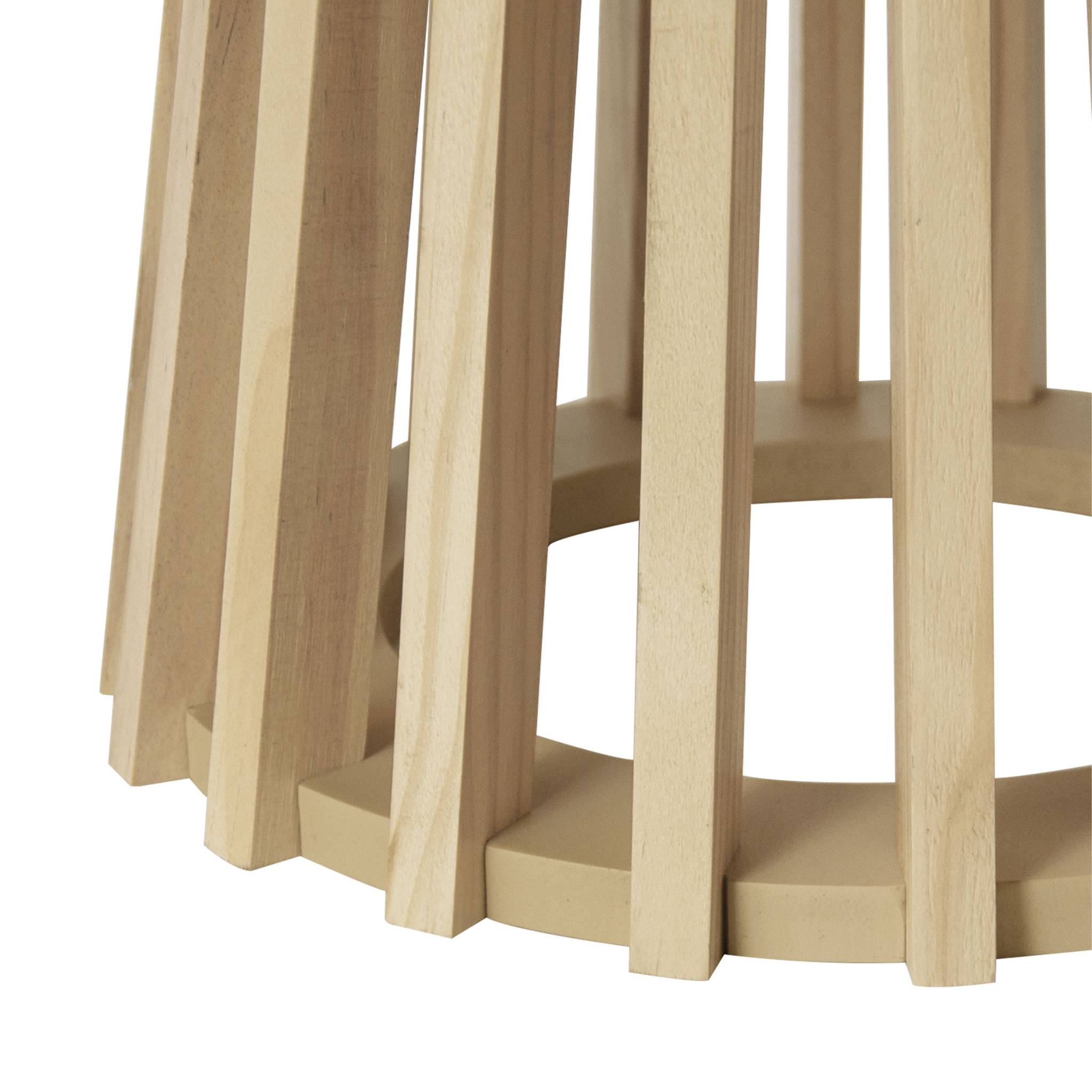 Set de 2 tables basses rondes plateau effet bois chêne et pieds en bois de sapin. Ø40cm et Ø60cm CLARA - 7