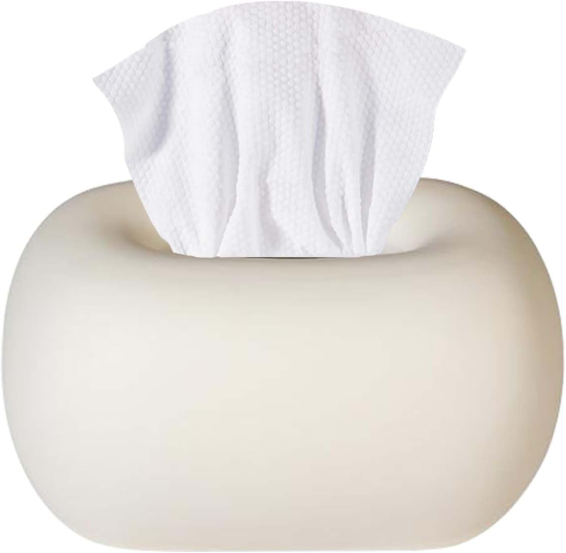 Ceramiczne pudełko na chusteczki, ozdobne białe ceramiczne pudełko na chusteczki, dozownik chusteczek, organizer na chusteczki higieniczne