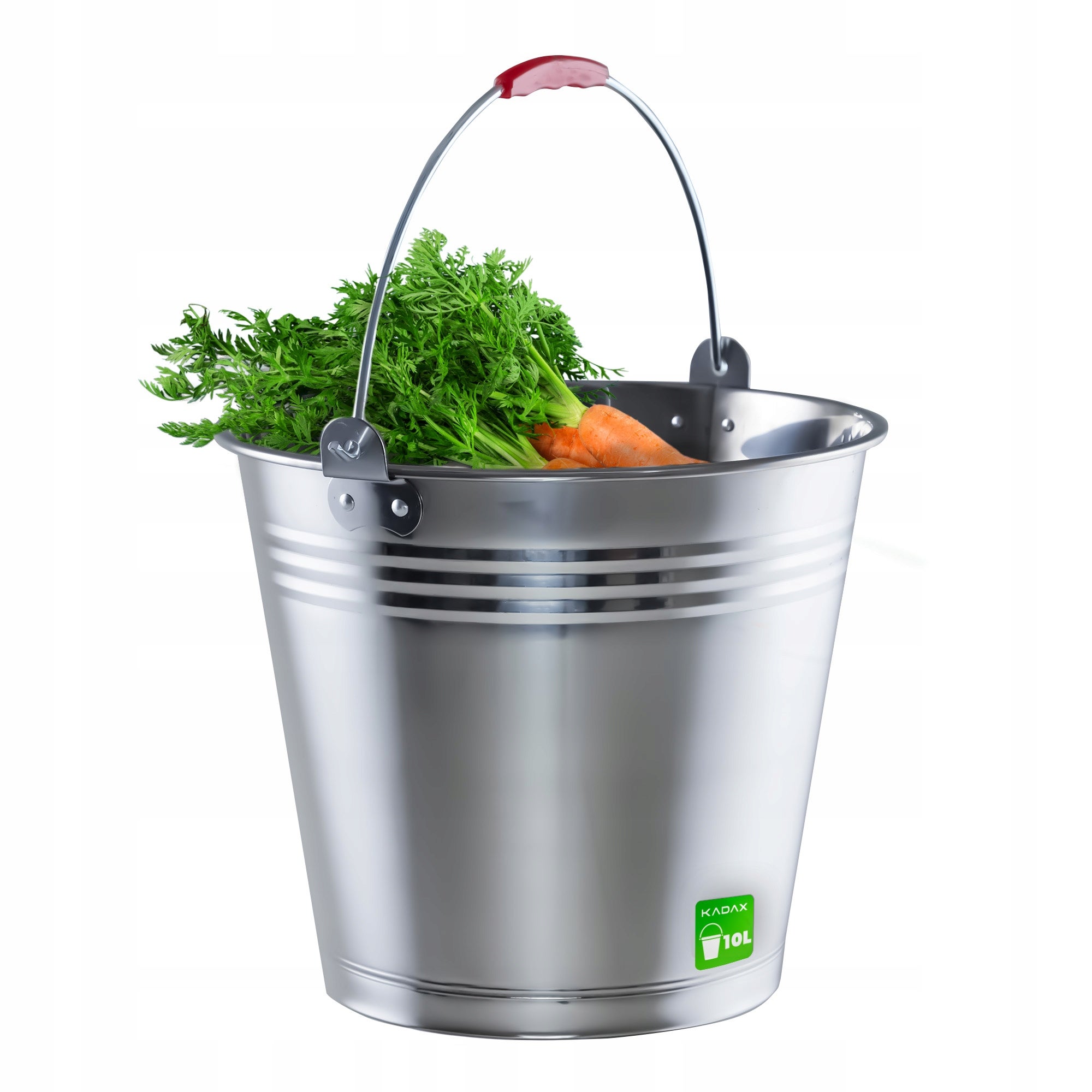 WIADRO METALOWE WIADERKO GOSPODARCZE 10 L Z UCHWYTEM MOCNE UNIWERSALNE