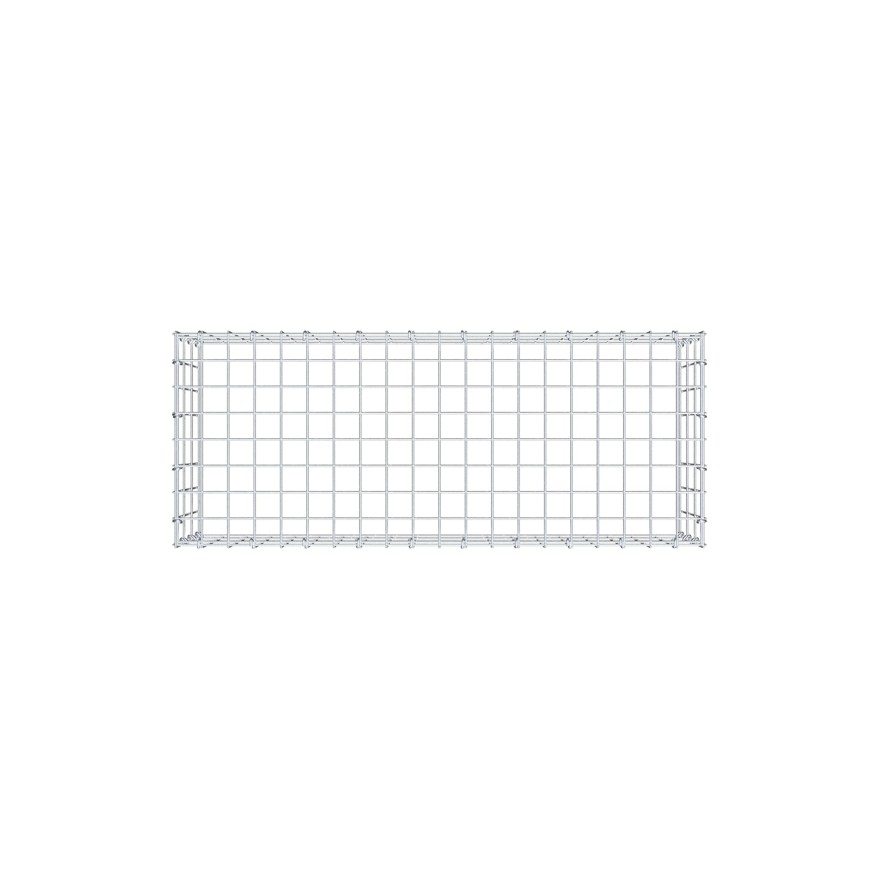 Gavión para apilar en acero galvanizado 100x30x40cm (LxAxP), malla 5 x 10cm, Anillo en C, sin rejilla inferior - 9