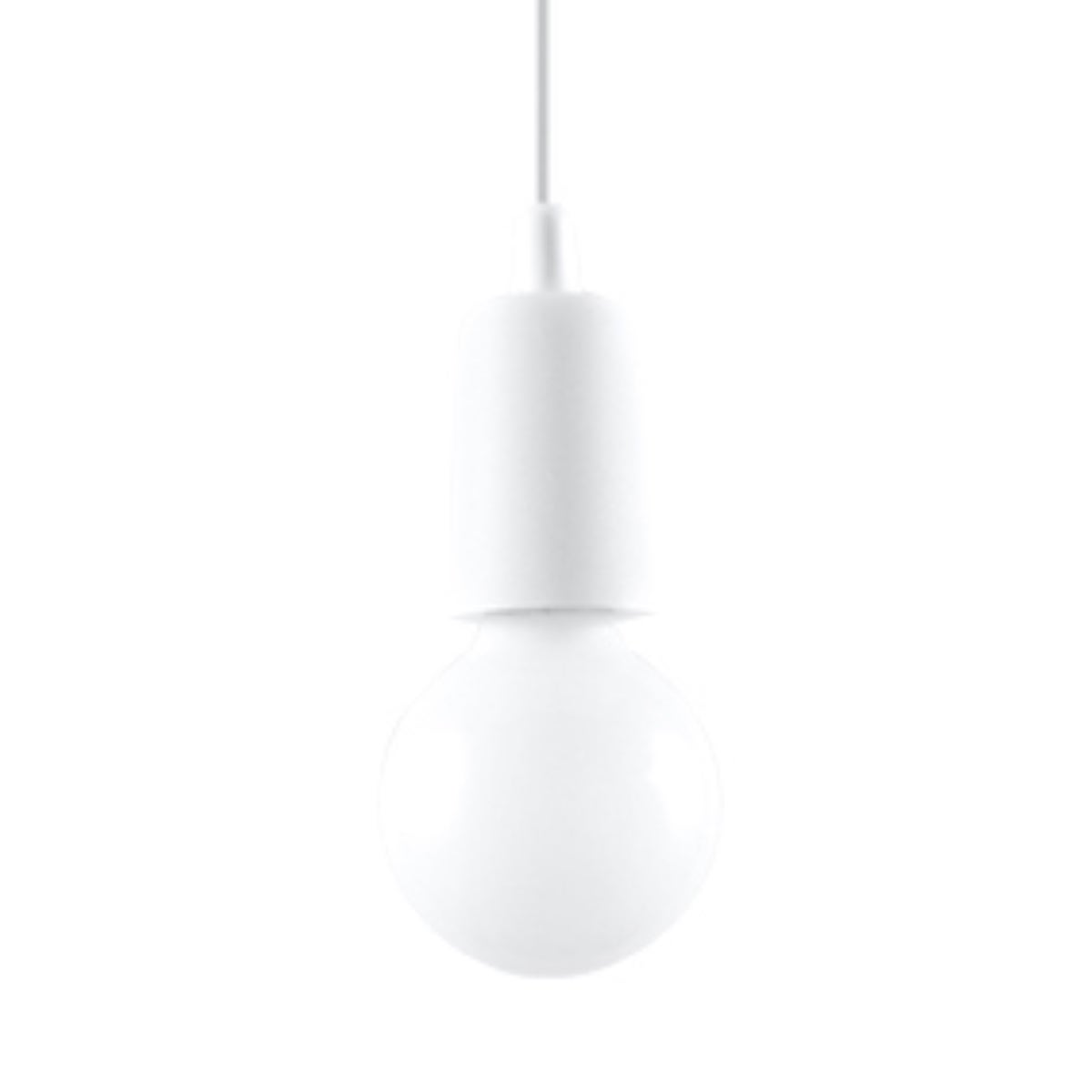 Lampa sufitowa wisząca Diego biała 1xE27x60W wym: 100 x 10 x 10 cm tworzywo sztuczne Sollux Lighting