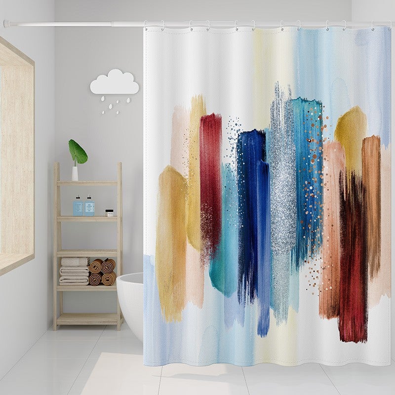 Zasłona prysznicowa 240x200 cm, odporna na pleśń, wodoodporna, wisząca zasłona