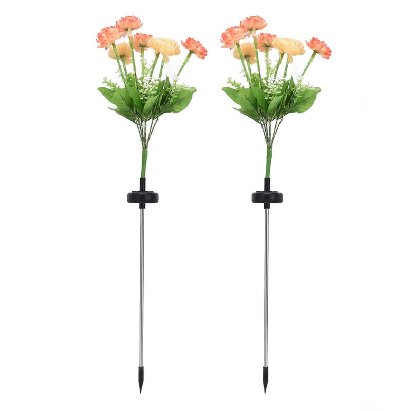 Solarny ogród składający się z 2 elementów, zasilany lampami słonecznymi LED w kształcie kwiatów, do oświetlania ścieżek, trawników, patio i ogrodów