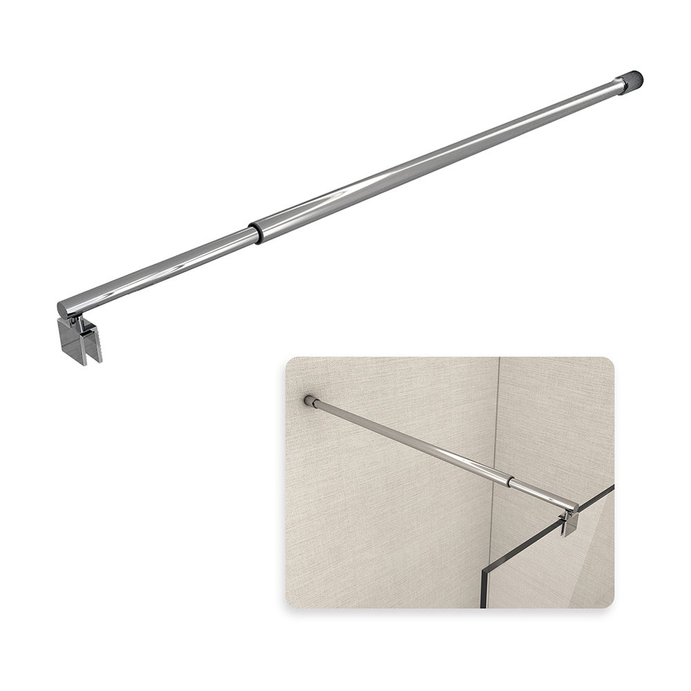 EMKE Stabilizator do Walk-in teleskopowy 70–120 cm, do szkła 8–10 mm