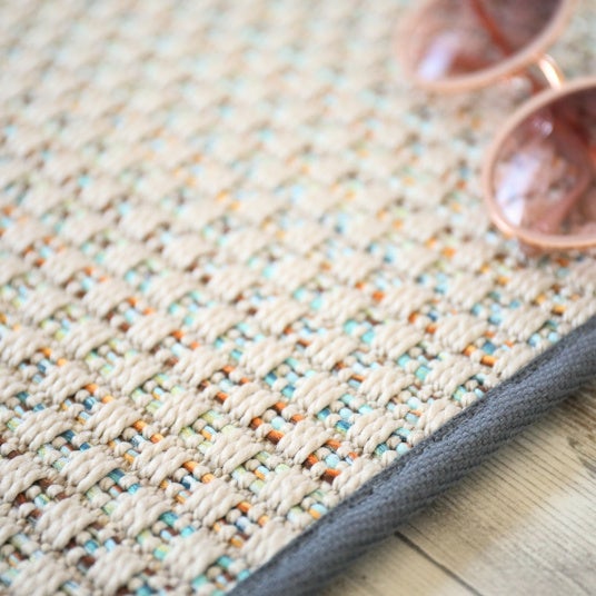 Alfombra de exterior o interior en tejido plano - Sumatra plata multicolor - Trenza gris pizarra - 120 x 170 cm - 5