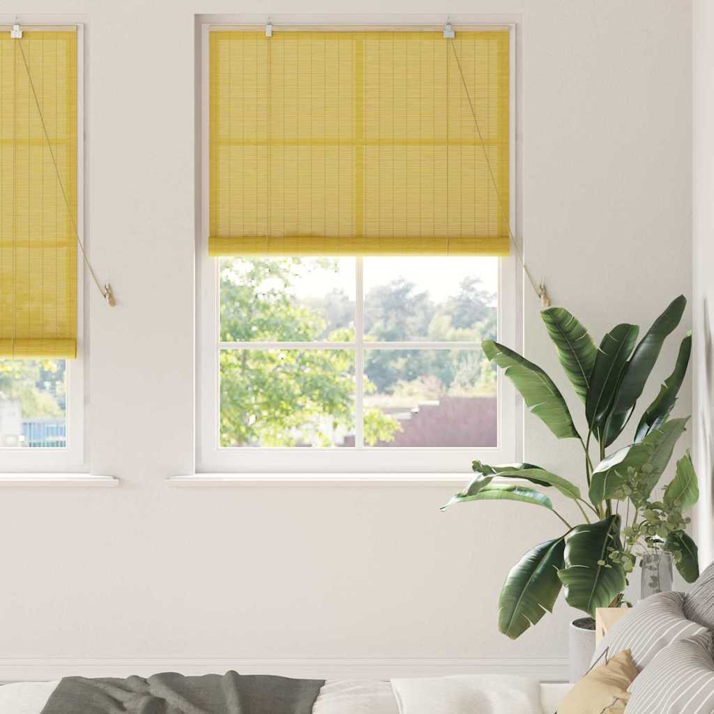Bamboo Roleta żółty 120 x 220 cm Bambus vidaXL