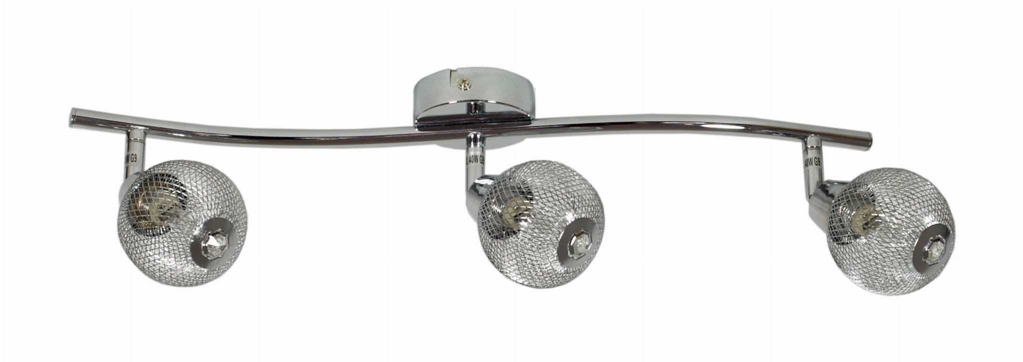 Lampa sufitowa wisząca Novel chromowana 3xG9x40W wym: 18 x 64 x 8 cm metal Candellux