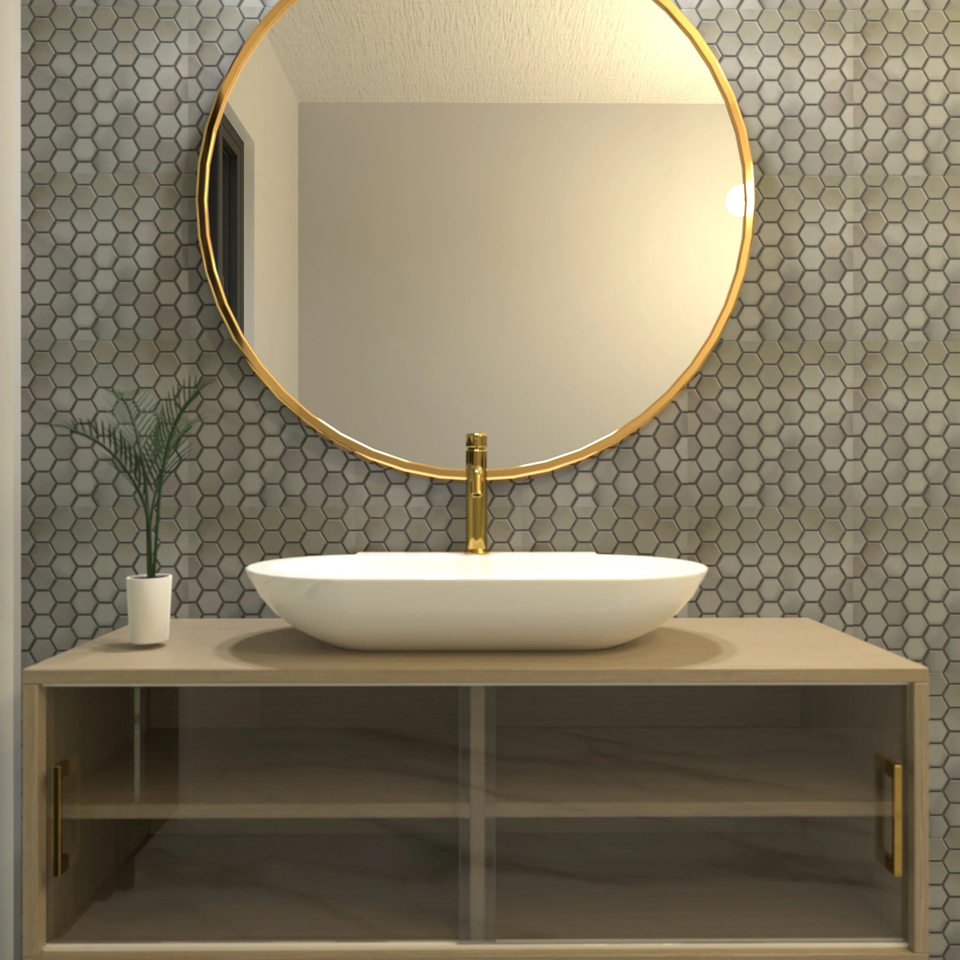 Mozaika metalowo-stalowa heksagonalna do łazienki i kuchni. Grubość 6 mm. 1 m2