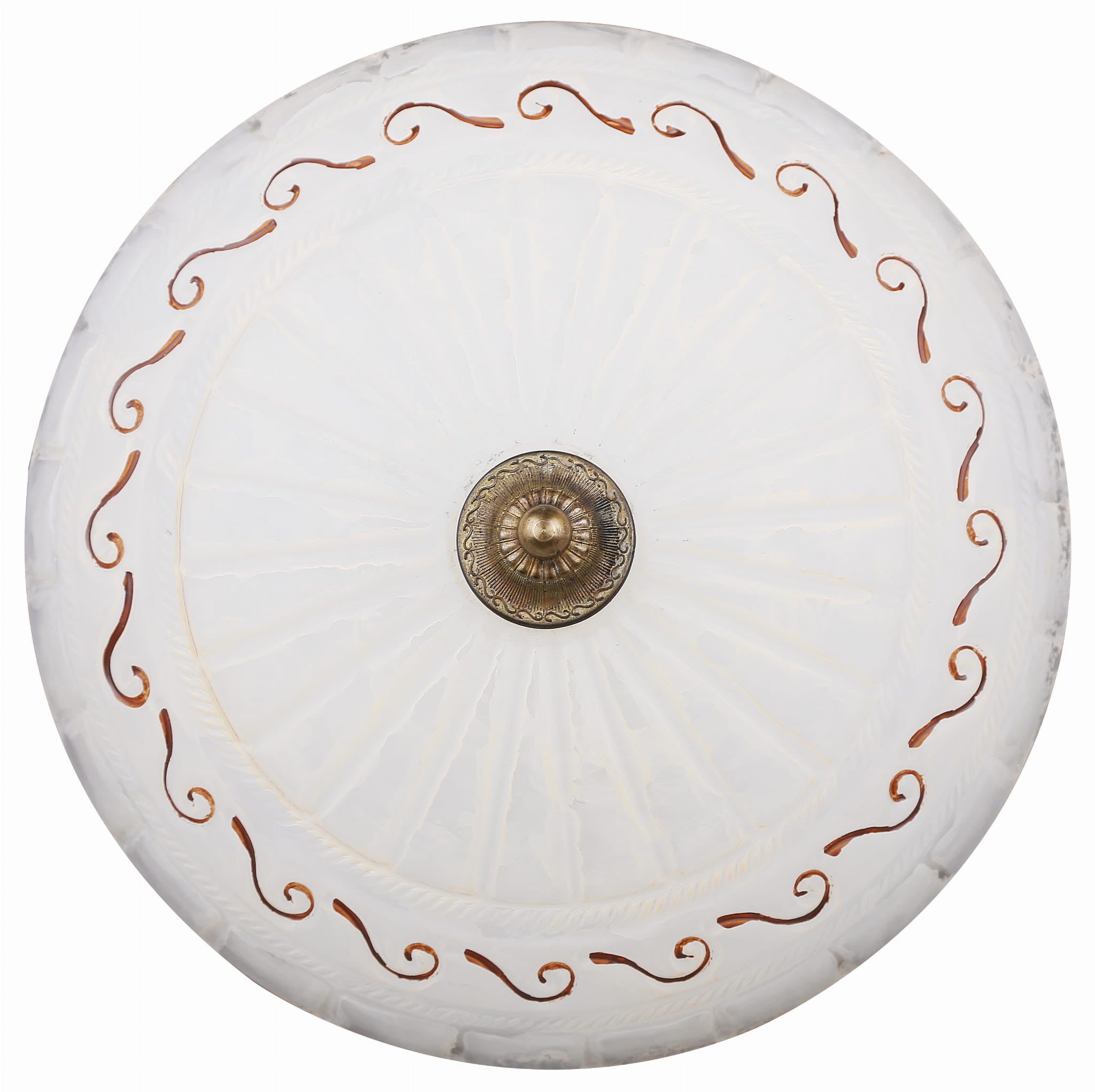 Plafon Brus okrągły biały 1xE27x20W wym: 15 x 30 cm IP20 szkło Candellux