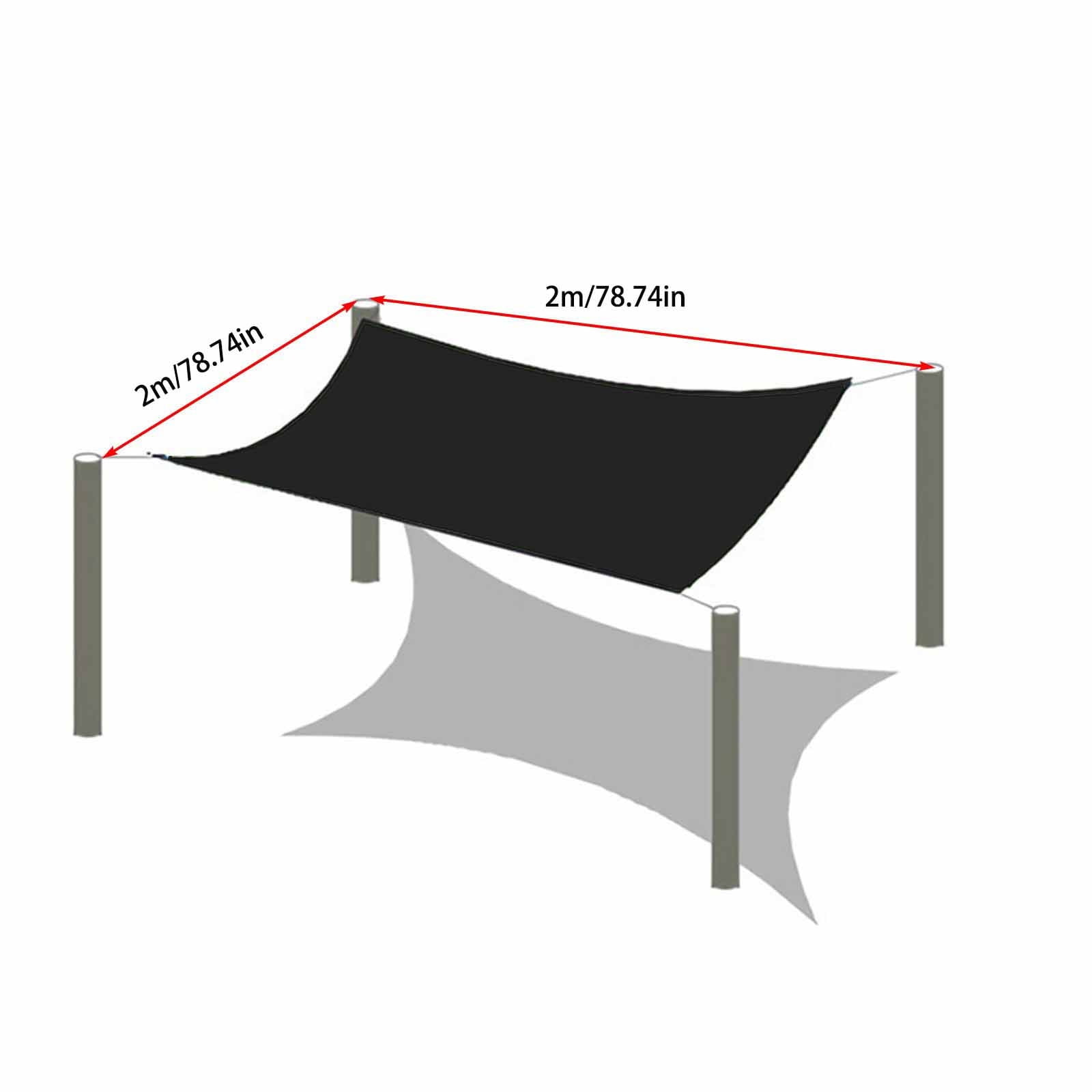 Voile d'ombrage extérieure, protection UV, rectangle, pour patio, jardin, piscine. - 3