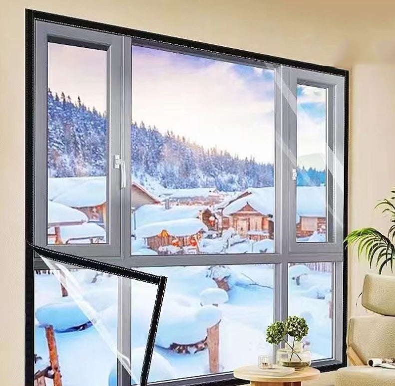 Kit d'isolation de fenêtre réglable, rideau d'isolation de fenêtre ...